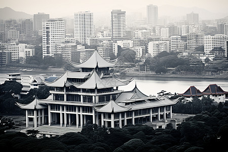 城市中标志性建筑背景图片