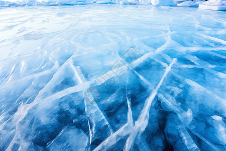 冰冻的湖面图片