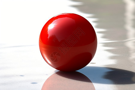 一颗红色塑料球图片