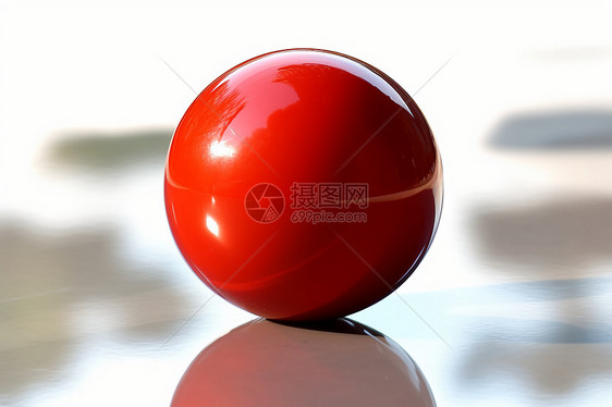 红色圆形球图片