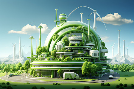 未来绿色能源工厂图片