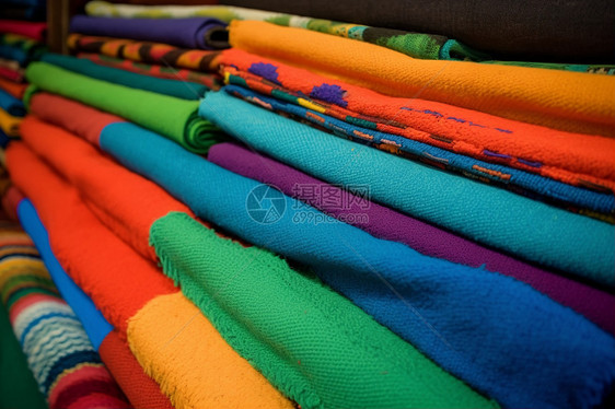 彩色的布巾图片