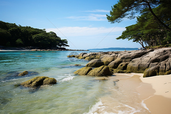 碧海蓝天的美丽景观图片