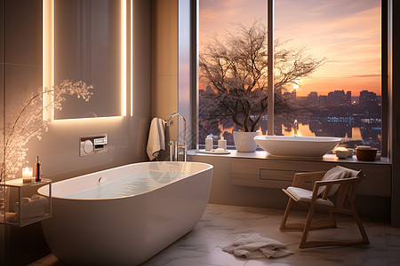温馨奢华享的浴室图片