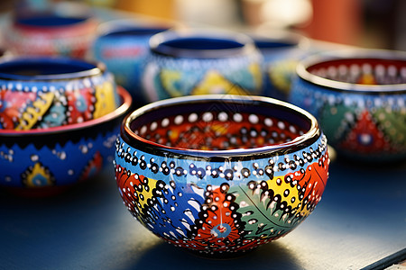 色彩斑斓的陶瓷艺术品图片