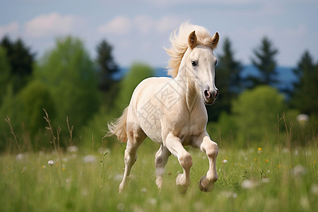 草原疾驰的马匹图片
