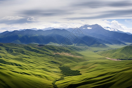 群山云卷云舒背景图片