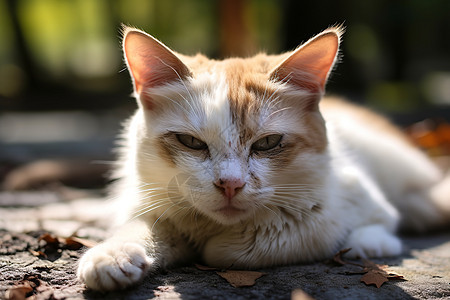 一只小猫静静地趴着图片