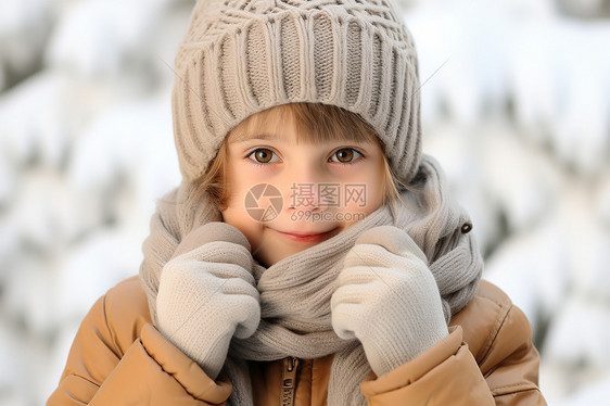 冬日时尚小男孩图片