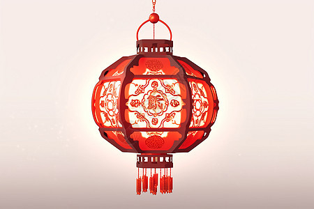 中国新年的红灯笼装饰背景图片