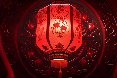 点亮中华传统艺术的红灯笼背景图片