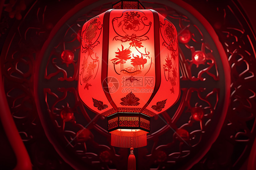 点亮中华传统艺术的红灯笼图片