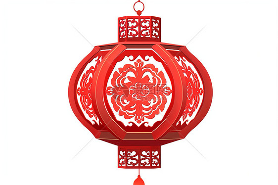 传统的红色悬挂灯笼图片