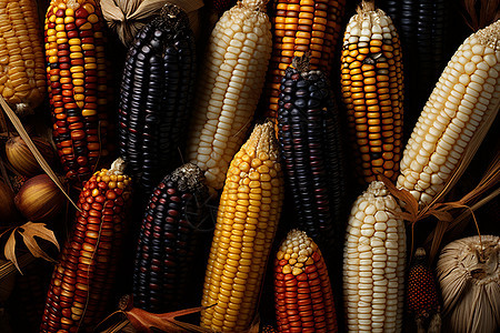 秋季收获的玉米图片