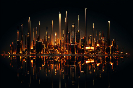 夜晚都市的美景图片