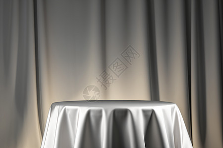 台面上银色的桌布图片