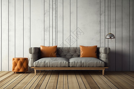 室内极简主义的沙发布置图片