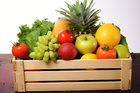 丰收的新鲜蔬菜水果图片