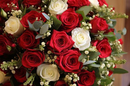 浪漫的玫瑰花束背景图片