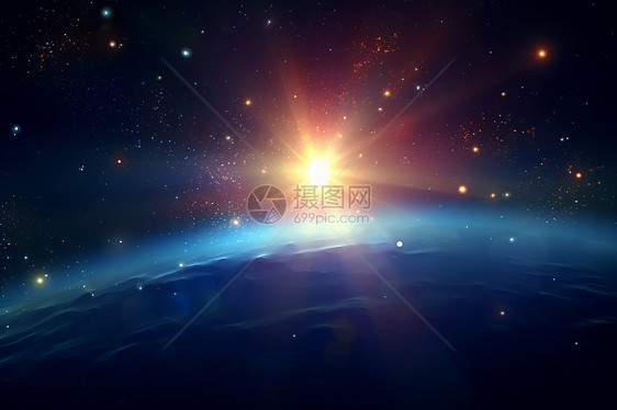 宇宙中的星系图片