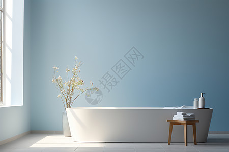 温馨浴缸浴室笼头高清图片