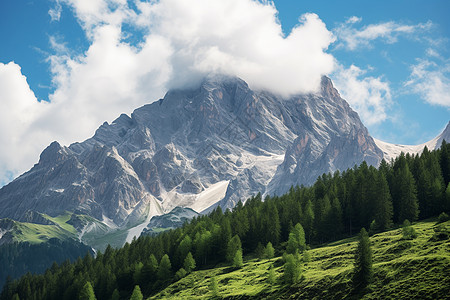 风景优美的阿尔卑斯山脉景观图片