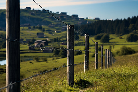 乡村围栏背景图片