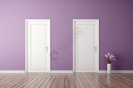 紫墙白门背景图片