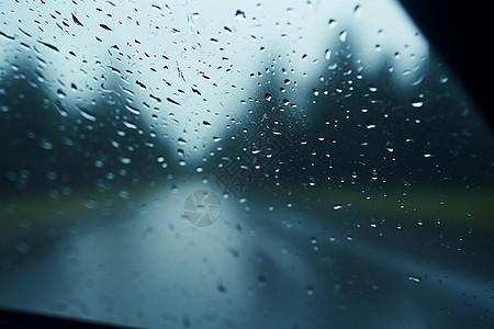 雨中模糊的窗户实现图片