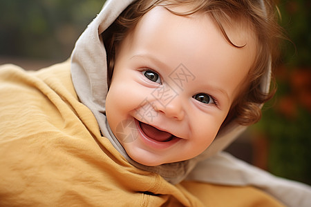 天真微笑的外国小婴儿图片