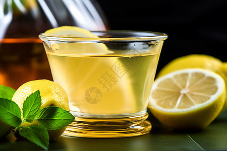 蜂蜜柠檬茶背景图片