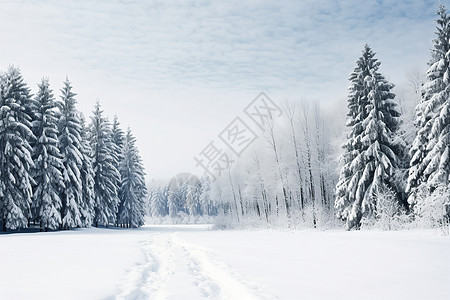 冬季户外的雪景图片