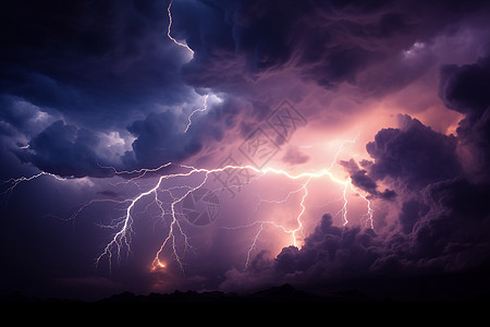 天降雷电背景图片