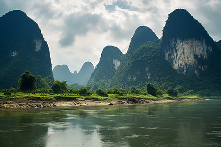 风景优美的桂林山水甲天下背景图片