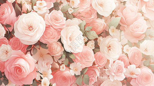 浪漫的粉色玫瑰图片