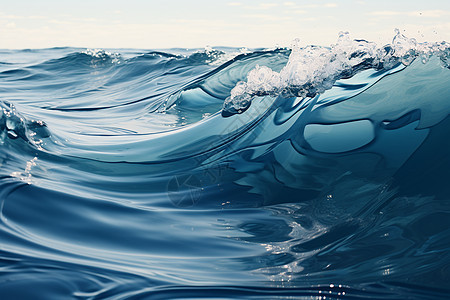 大海上巨浪翻滚背景图片