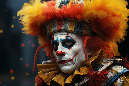 男性的化妆小丑背景图片