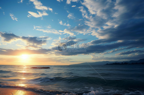 海上日出图片