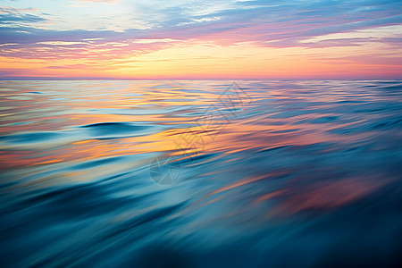 海洋中的夕阳图片