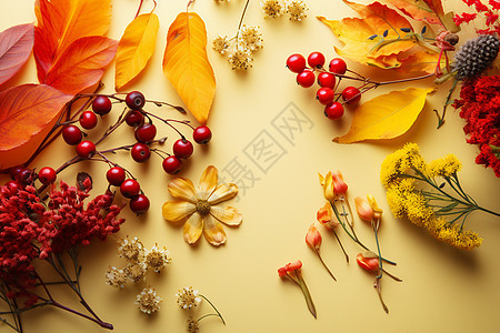 五彩斑斓的秋季背景图片