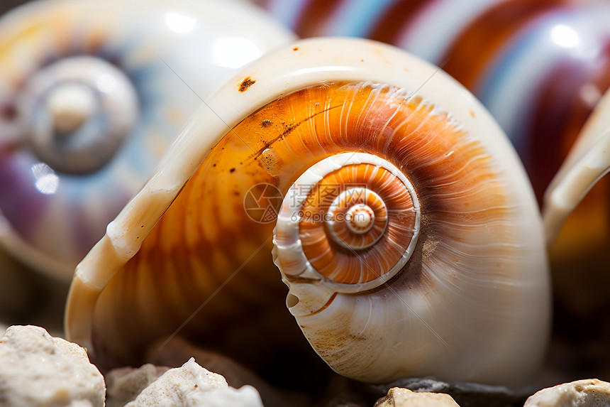 蜗牛在海边图片
