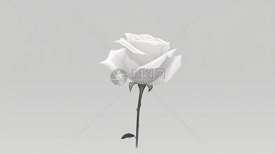 简约而典雅的白玫瑰图片