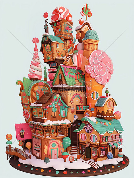 梦幻的童话城堡插图图片