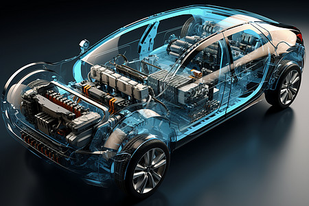 水工程高科技的氢燃料车设计图片