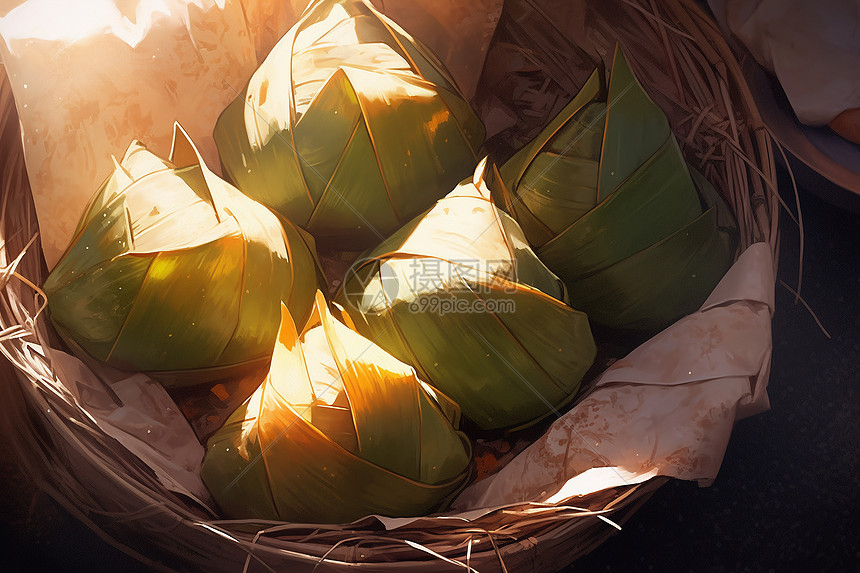 江南美食粽子图片