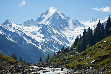 雪山美丽风景图片