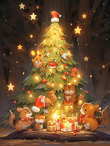 装饰的圣诞树图片