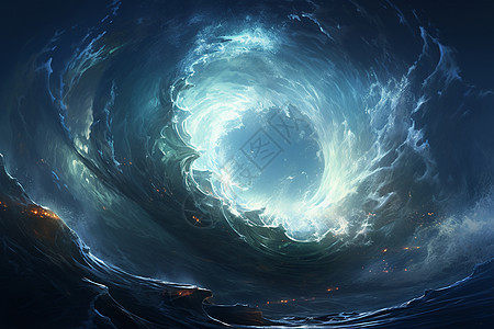 海洋的旋涡背景图片