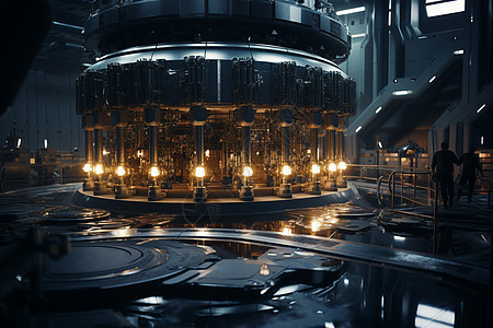 科幻机械建筑背景图片