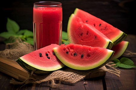 健康营养的西瓜水果图片